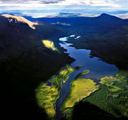 aerial photo, aerial photo, aerial photos, aerial photos, drone aerial, drnarfoto, evening, landscapes, Lapland, national parks, Sarek, season, seasons, summer, Tarradalen, Tarraure, Tarratno