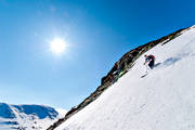 backcountry skiers, down-hill running, mountain, outdoor life, skier, skiing, telemark, winter, äventyr