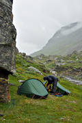 alpine hiking, Death Valley, national park, Padjelanta, rain, rainy, rainy weather, summer, tent, tent camp, wet, wet, ventyr