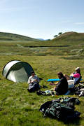 alpine hiking, national park, Padjelanta, summer, tent, tent camp, ventyr
