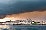 Bohusln, cloud, coast, cumulonimbus cloud, cumulunimbusmoln, landscapes, nature, sea, seasons, sky, summer, sunset, thunder, thunder cloud, thunderstorm