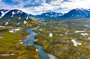 aerial photo, aerial photo, aerial photos, aerial photos, drone aerial, drnarbild, drnarfoto, Kungsleden, Krtjevuolle, landscapes, Lapland, Singistugorna, summer, Tjktjajokka, Tjktjavagge