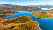 aerial photo, aerial photo, aerial photos, aerial photos, autumn, drone aerial, drnarfoto, fjllbilder, Jiegajarvi, landscapes, Lapland, swedish mountains, torne trask, Torne lv, Tornelven