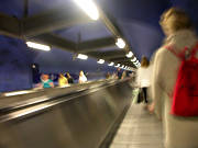 culture, escalator, present time, Stockholm, underground, underground, subway