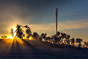 ambience, ambience pictures, atmosphere, communications, Jamtland, landscapes, mast, mobilmast, radio mast, season, seasons, storlien, sunrays, sunset, Visjvalen