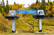 autumn, autumn colours, chair-lift, ski-lift, installations, Jamtland, landscapes, lift, slope, slplift, Ulldalsbackarna, Ulldalsliftarna, vndhjul