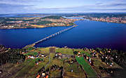 aerial photo, aerial photo, aerial photos, aerial photos, autumn, bridge, bridges, drone aerial, drnarfoto, Froson, Great Lake, Jamtland, Knytta, landscapes, Ostersund, stder, Vallsund Bridge, Vallsundet