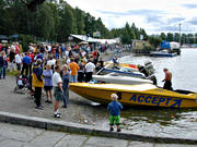 Badhusparken, boats, Froson, Jamtland, Ostersund, park, water-skis