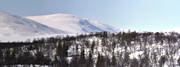 Anaris Mountains, birch-wood, Jamtland, landscapes, mountain, mountain forest, panorama, panorama pictures, Wide lake, winter