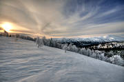 Blsjfjllet, cloud, Jamtland, landscapes, mountain, mountain forest, sky, sun, view, winter