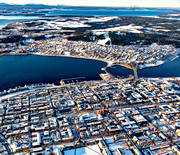 aerial photo, aerial photo, aerial photos, aerial photos, drone aerial, drnarbild, drnarfoto, Froson, Great Lake, Jamtland, Ostersund, Rdhuset, stder, winter