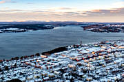 aerial photo, aerial photo, aerial photos, aerial photos, drone aerial, drnarbild, drnarfoto, Great Lake, Jamtland, Ostersund, stder, Vallsund Bridge, Vallsundet, winter